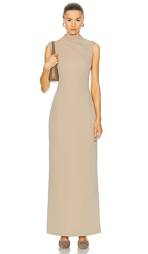 L'ACADEMIE By Marianna Ciana Maxi Dress In Beige Product Image