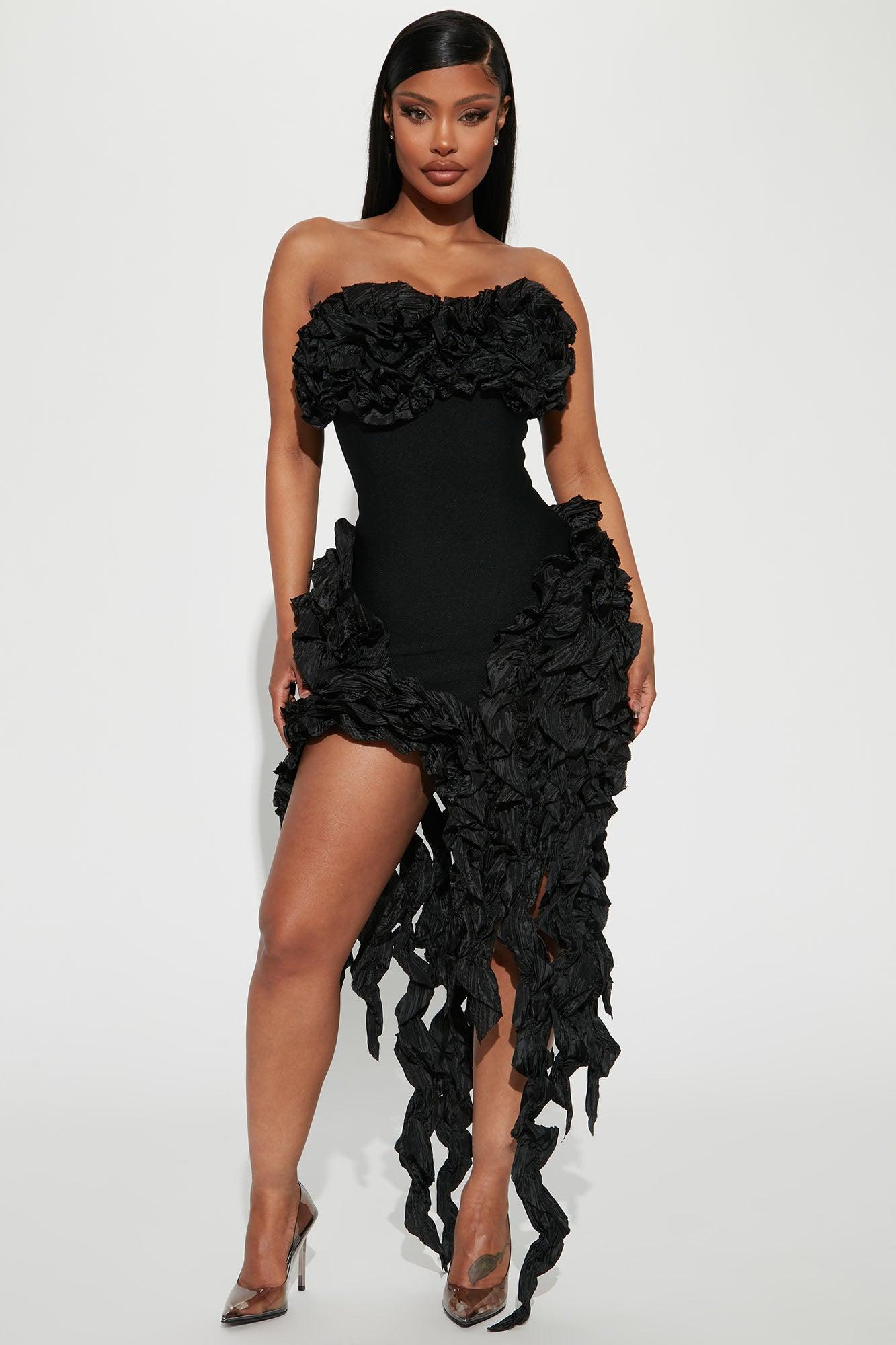 Leila Bandage Mini Dress - Black Product Image