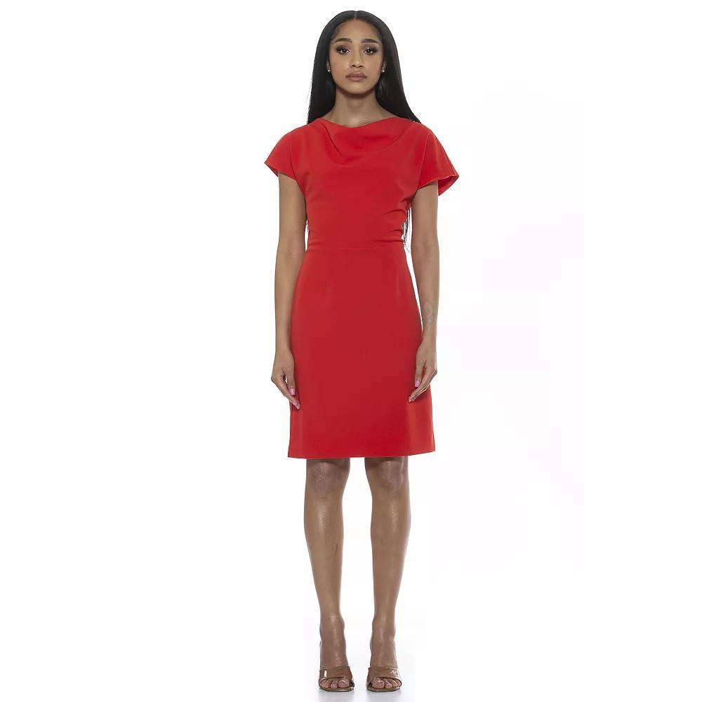 Women's ALEXIA ADMOR Draped Bodice Sheath Dress, Size: XS, Pink Product Image