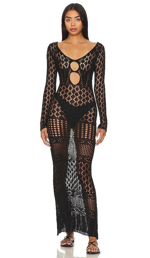 X Revolve Long Sleeve Crochet Maxi Dress SNDYS Product Image