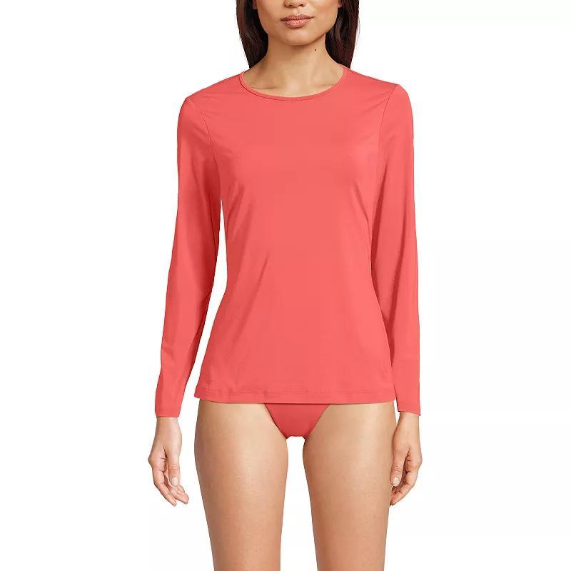Petite Lands' End UPF 50 Long Sleeve Rash Guard, Women's, Size: Large Petite, River Blue Product Image