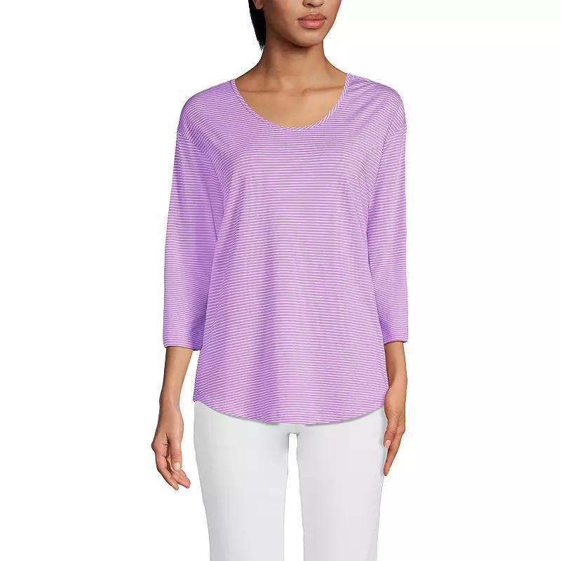 Women's Lands End Lightweight Jersey Tunic Top, Size: Medium, Black Product Image