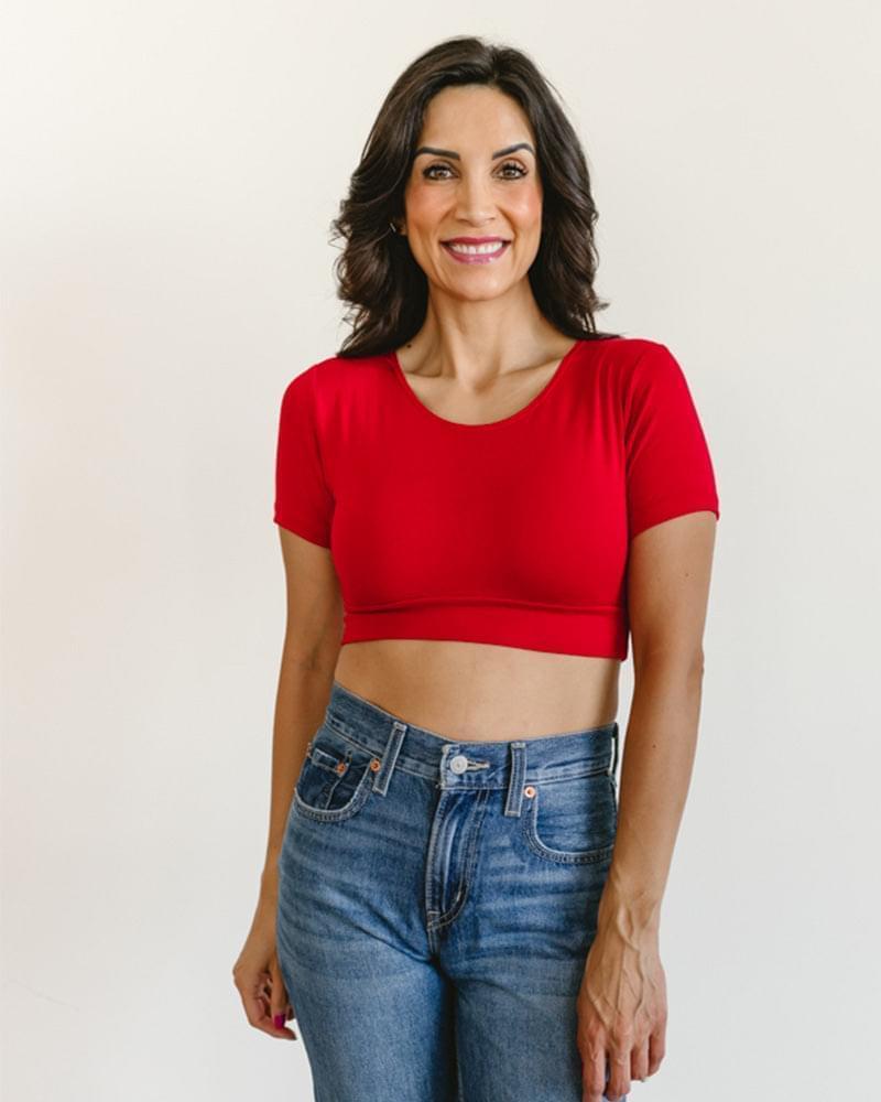 HALFTEE Layering Fashions Classic Boyfriend Halftee Female Product Image