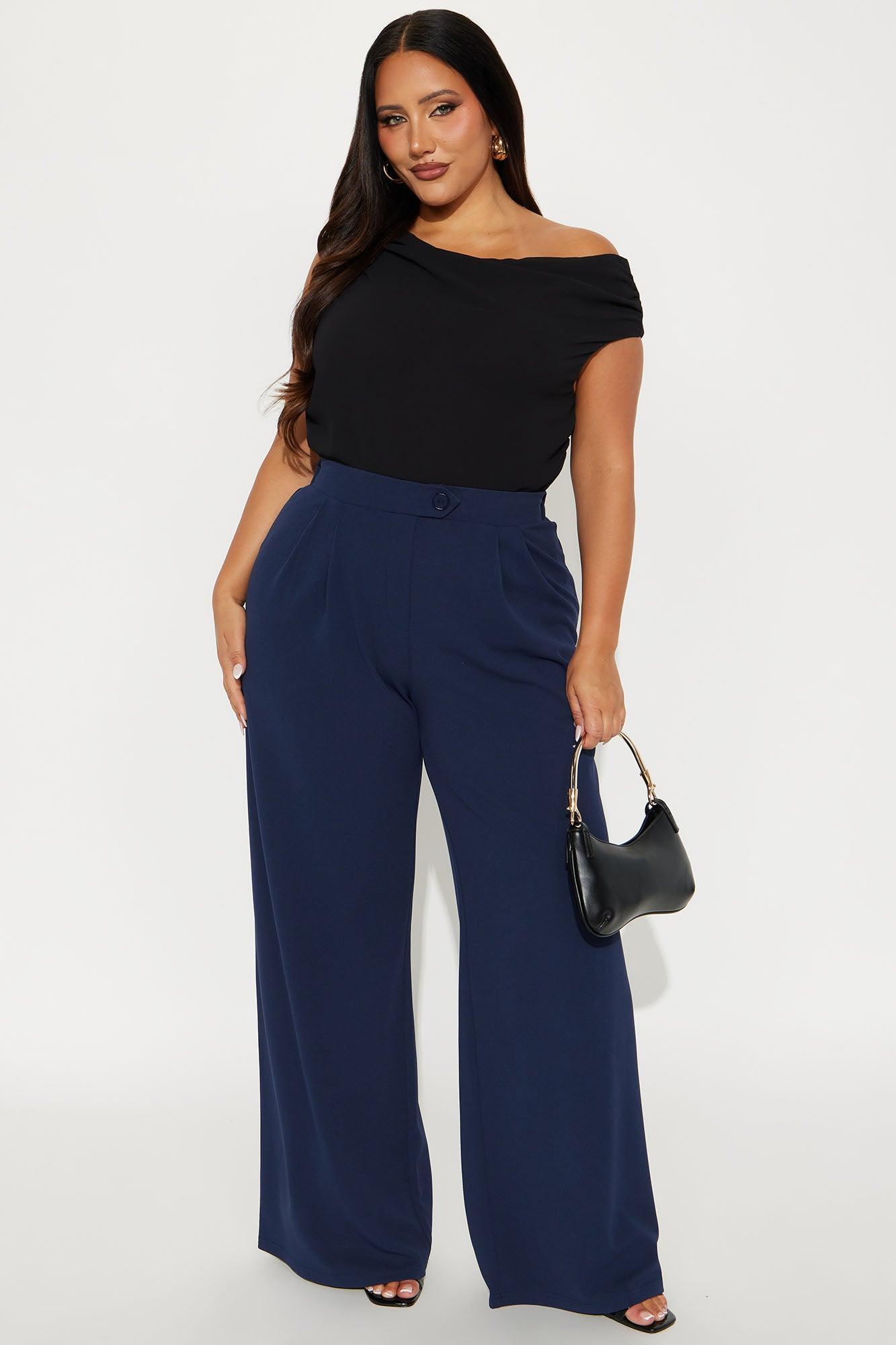 What Matters Most Wide Leg Trouser - Navy Product Image