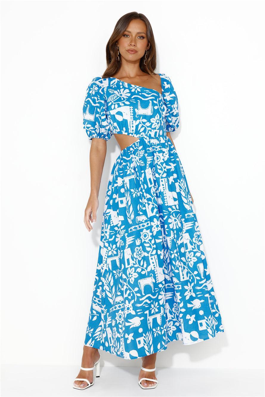 Location Wedding Midi Dress Blue Product Image