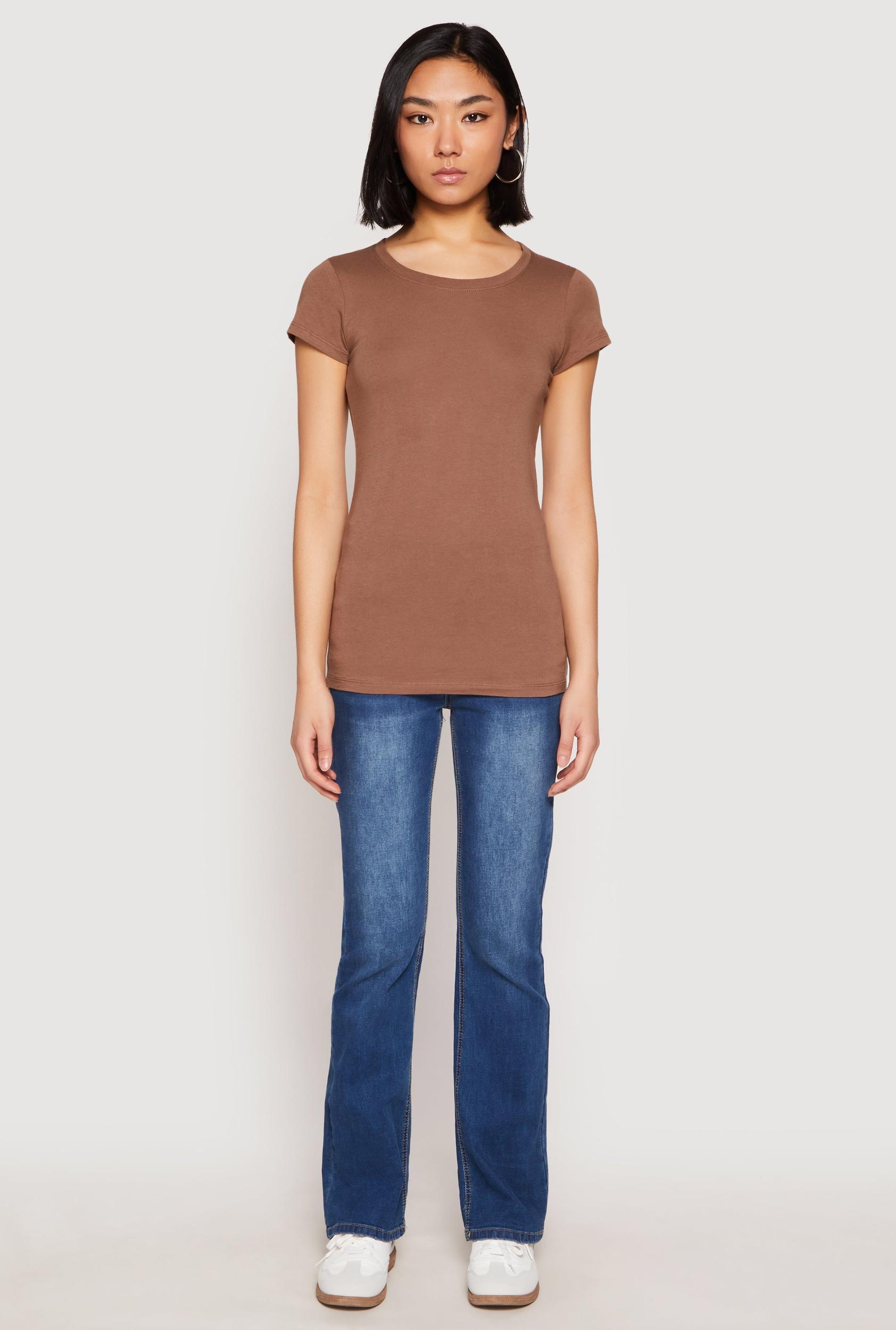 Womens Short Sleeve Scoop Neck Tee Product Image