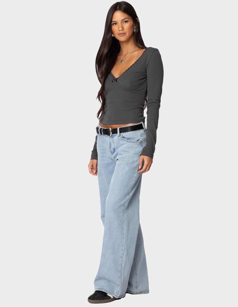 EDIKTED Adrienne Lace Trim Top Product Image