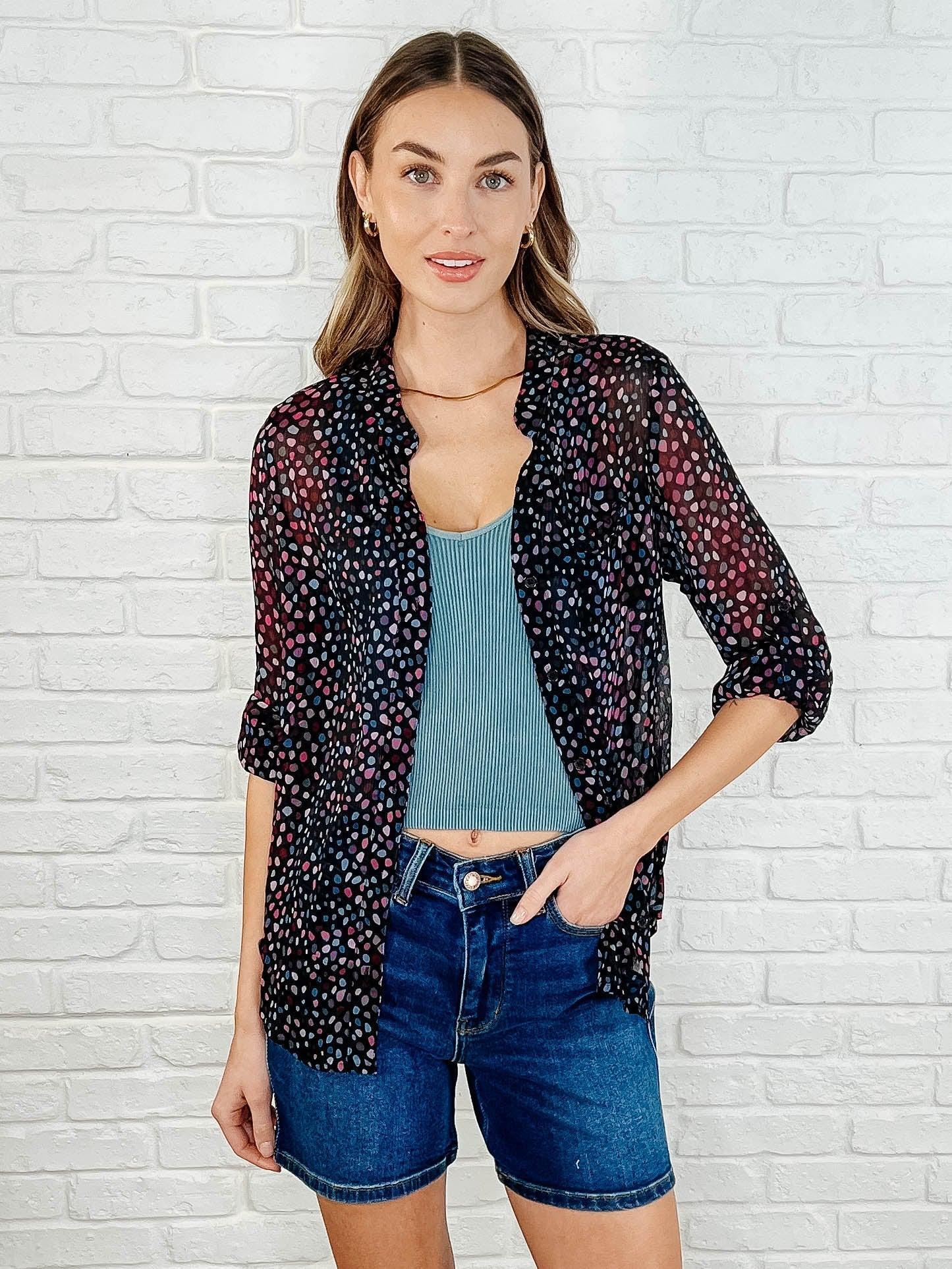 Bring the Warmth Color Block Cardigan Product Image