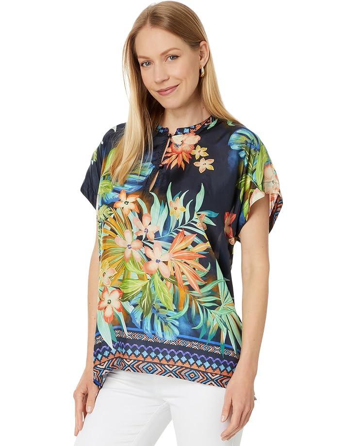 The Janie Favorite Short Sleeve Henley Tee Product Image