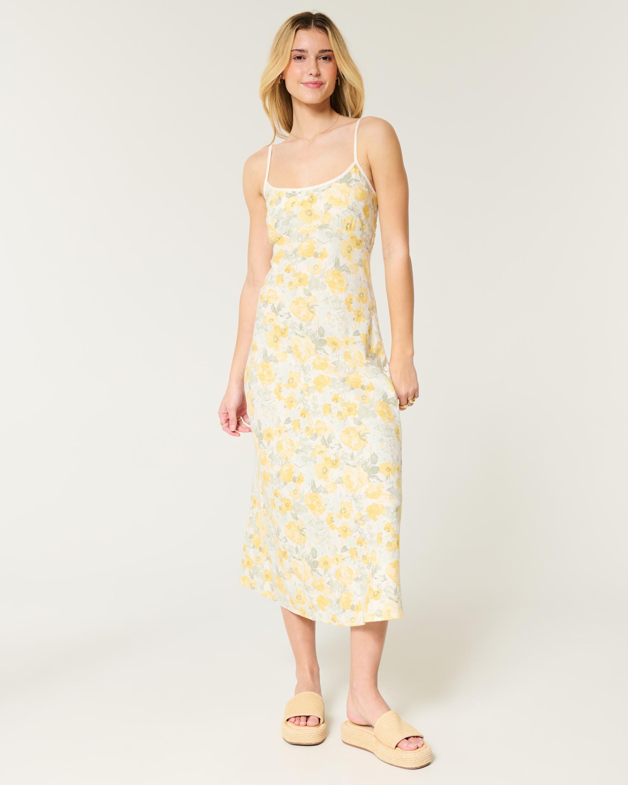 Linen-Blend Maxi Dress Product Image