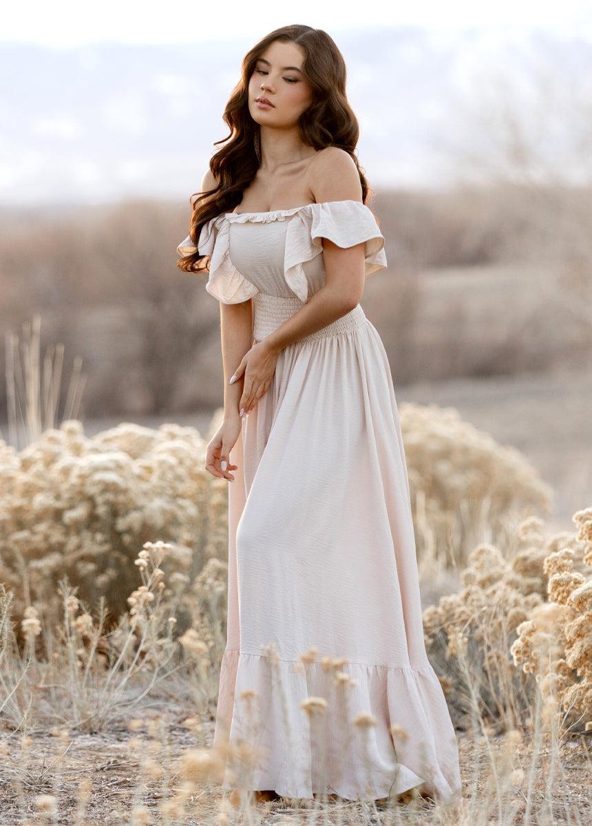 Dawn Dress in Ecru Female Product Image