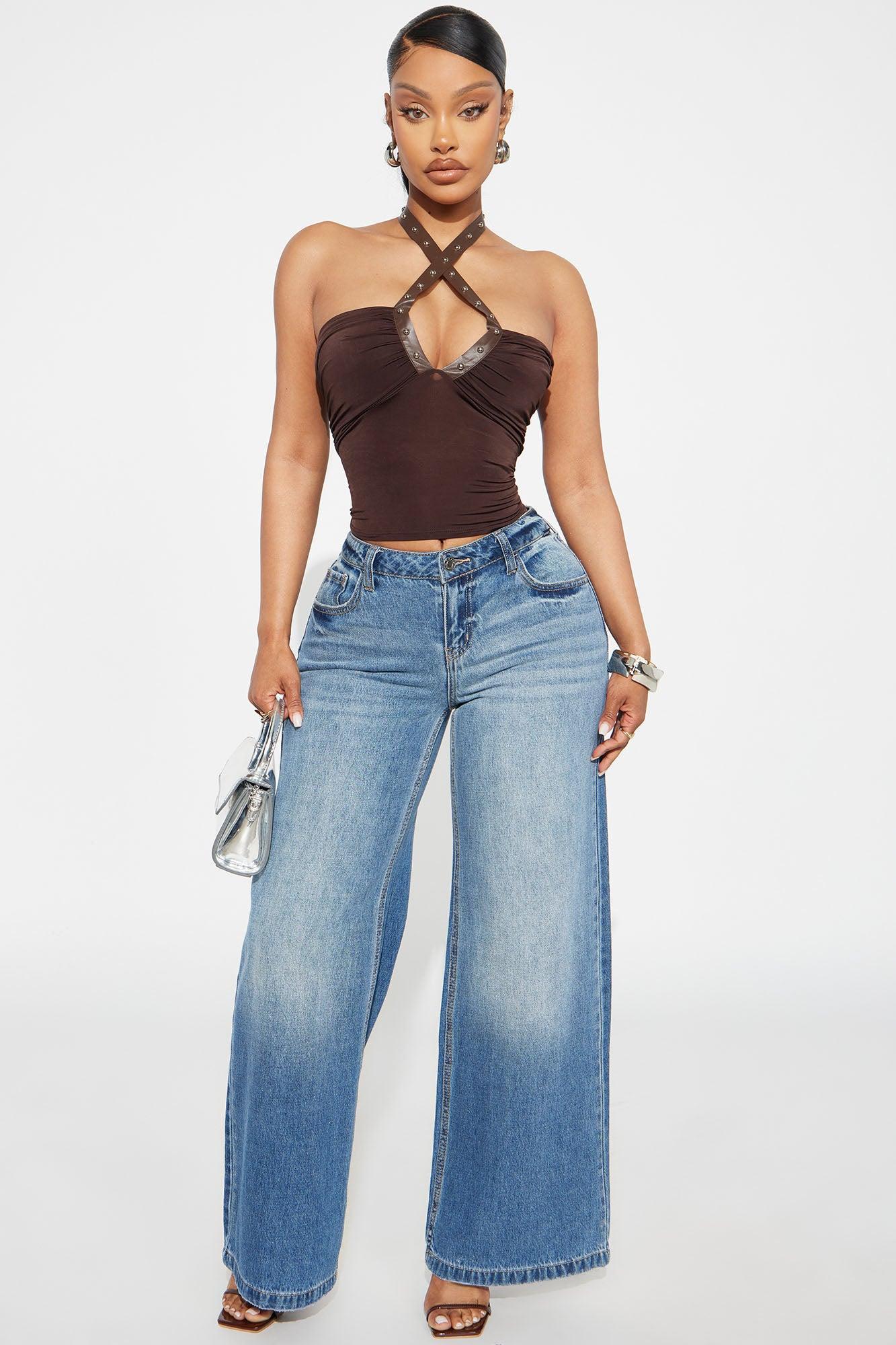 On Track Ruched Halter Top - Brown Product Image