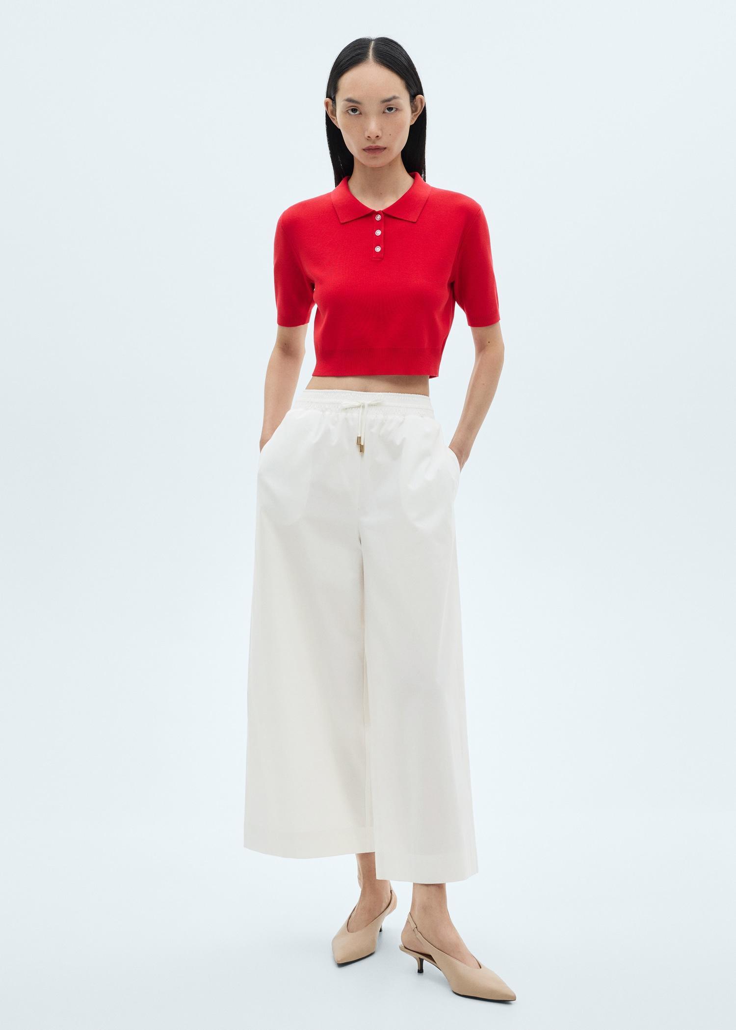 Culotte pants with pockets - Women | MANGO USA Product Image