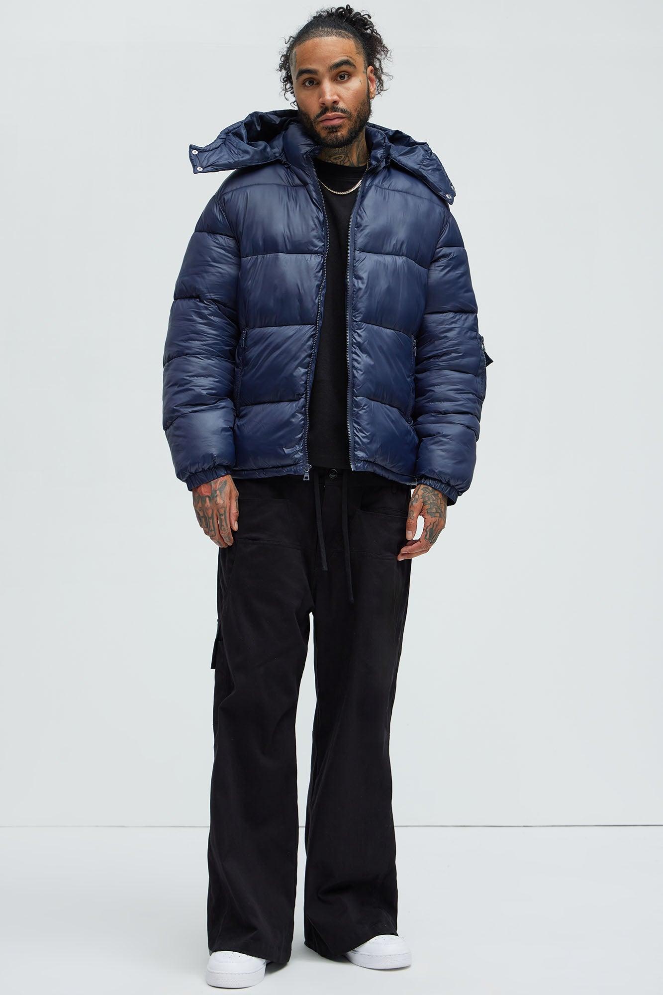 Nixer Puffer Jacket - Navy Male Product Image