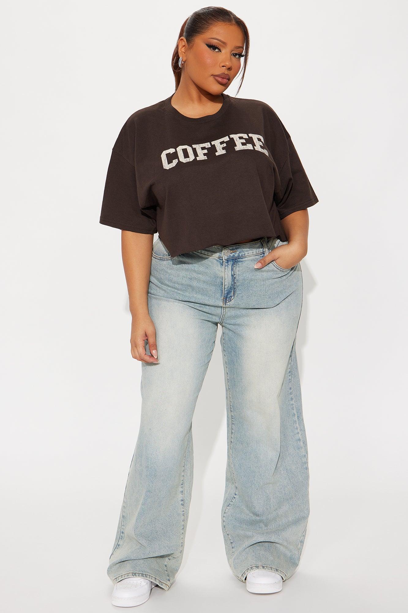 Coffee Cropped Tee - Brown Product Image