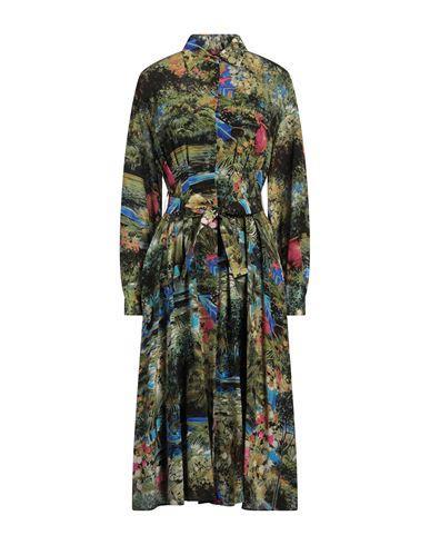 MAX MARA Studio Woman Midi Dress Green Size 8 Silk Product Image