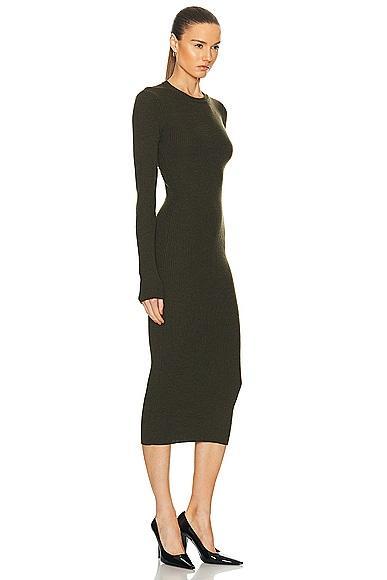 WARDROBE.NYC Ribbed Long Sleeve Dress Product Image