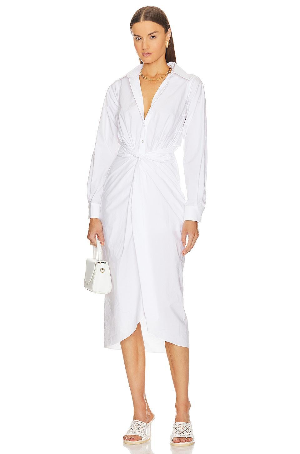 L'ACADEMIE Callie Midi Dress In White Product Image