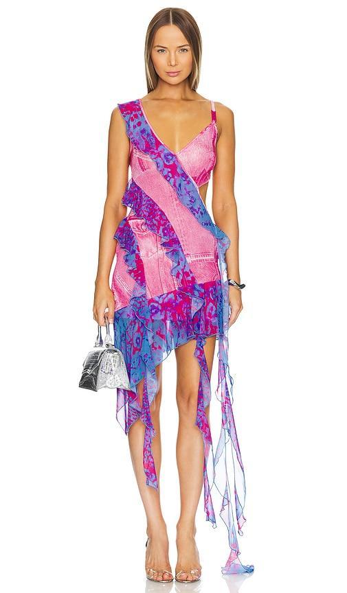 Ruffle Mini Dress Versace Jeans Couture Product Image