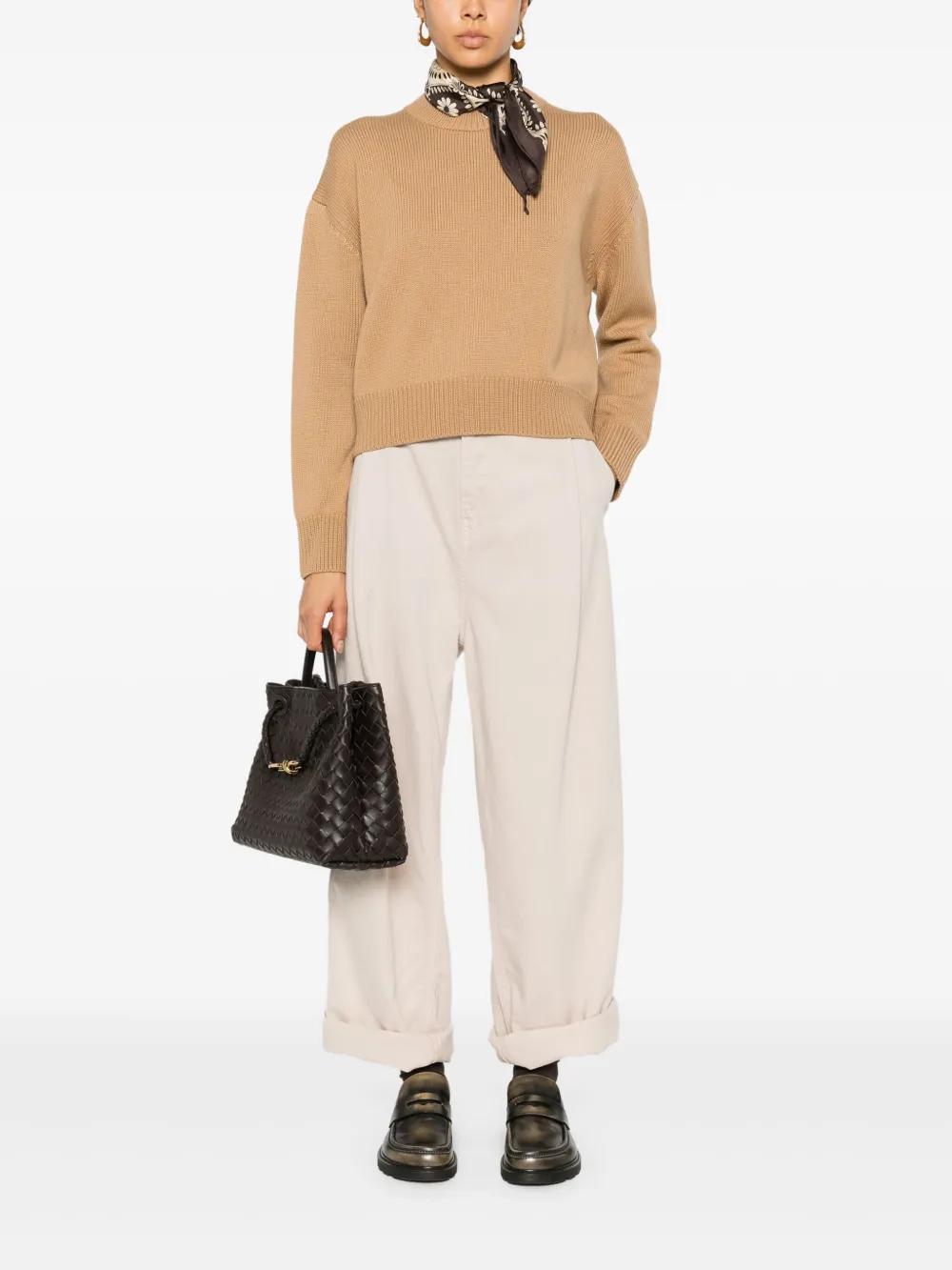 FABIANA FILIPPI Virgin Wool Sweater In Beige Product Image