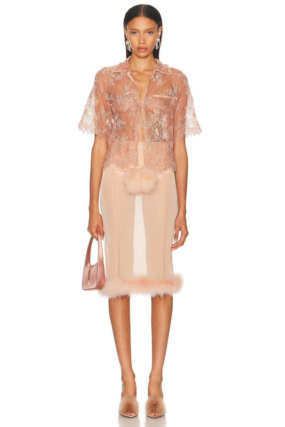 Short Sleeve Lace Blouse Product Image