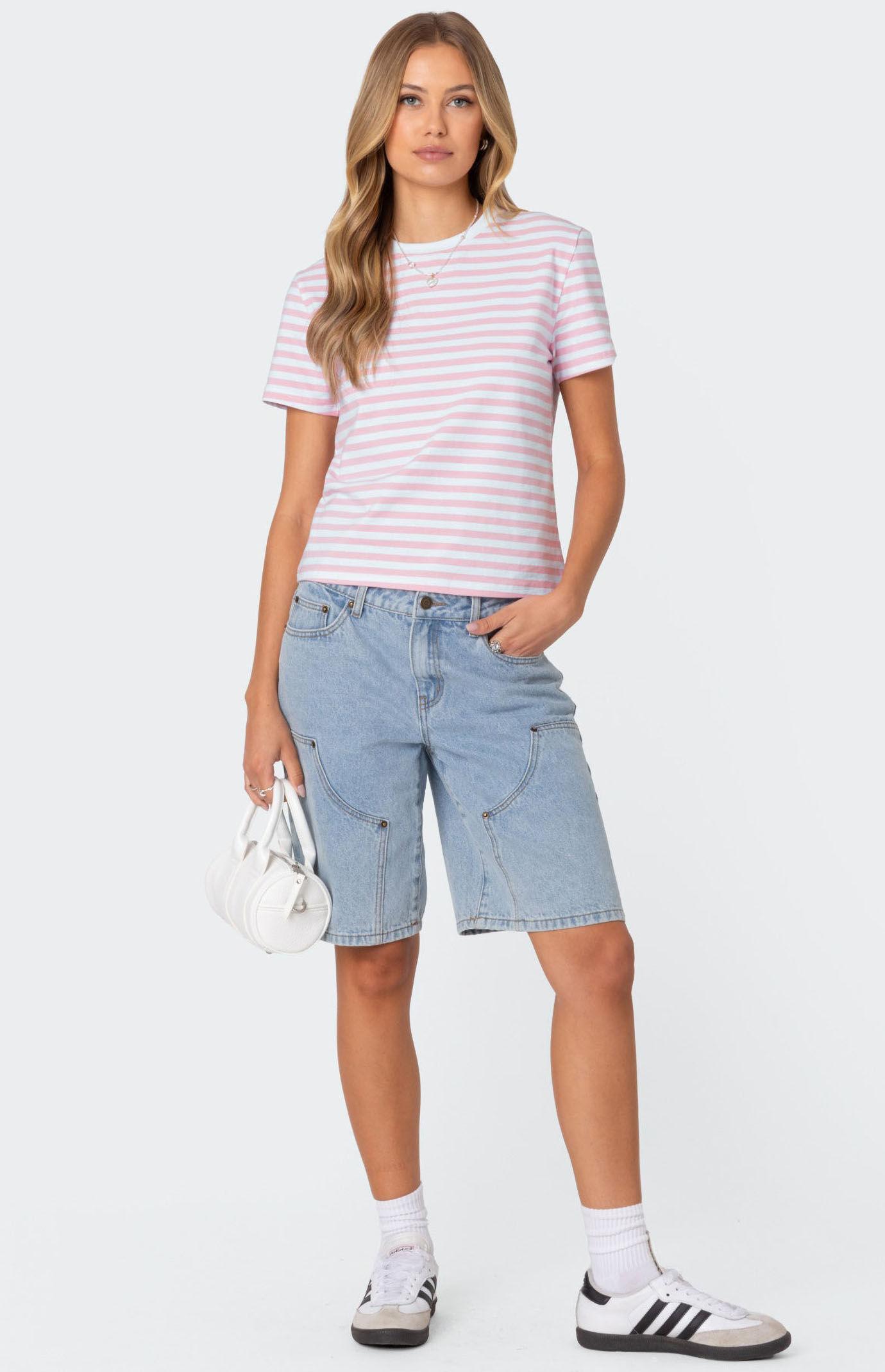 Edikted Women's Callahan Striped T-Shirt Product Image