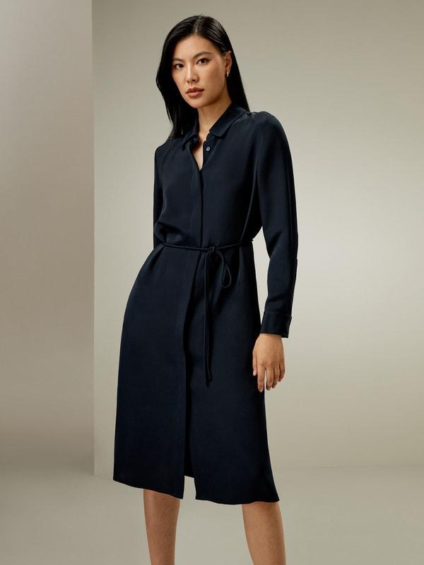 Rope Tie Plain Drape Dress Product Image