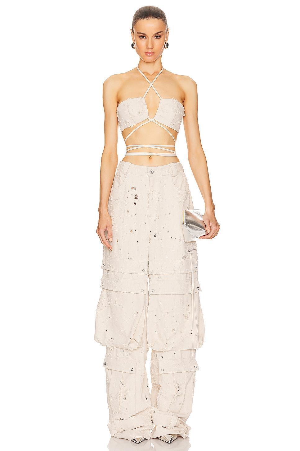 Denim Tie Bra Top Lapointe Product Image