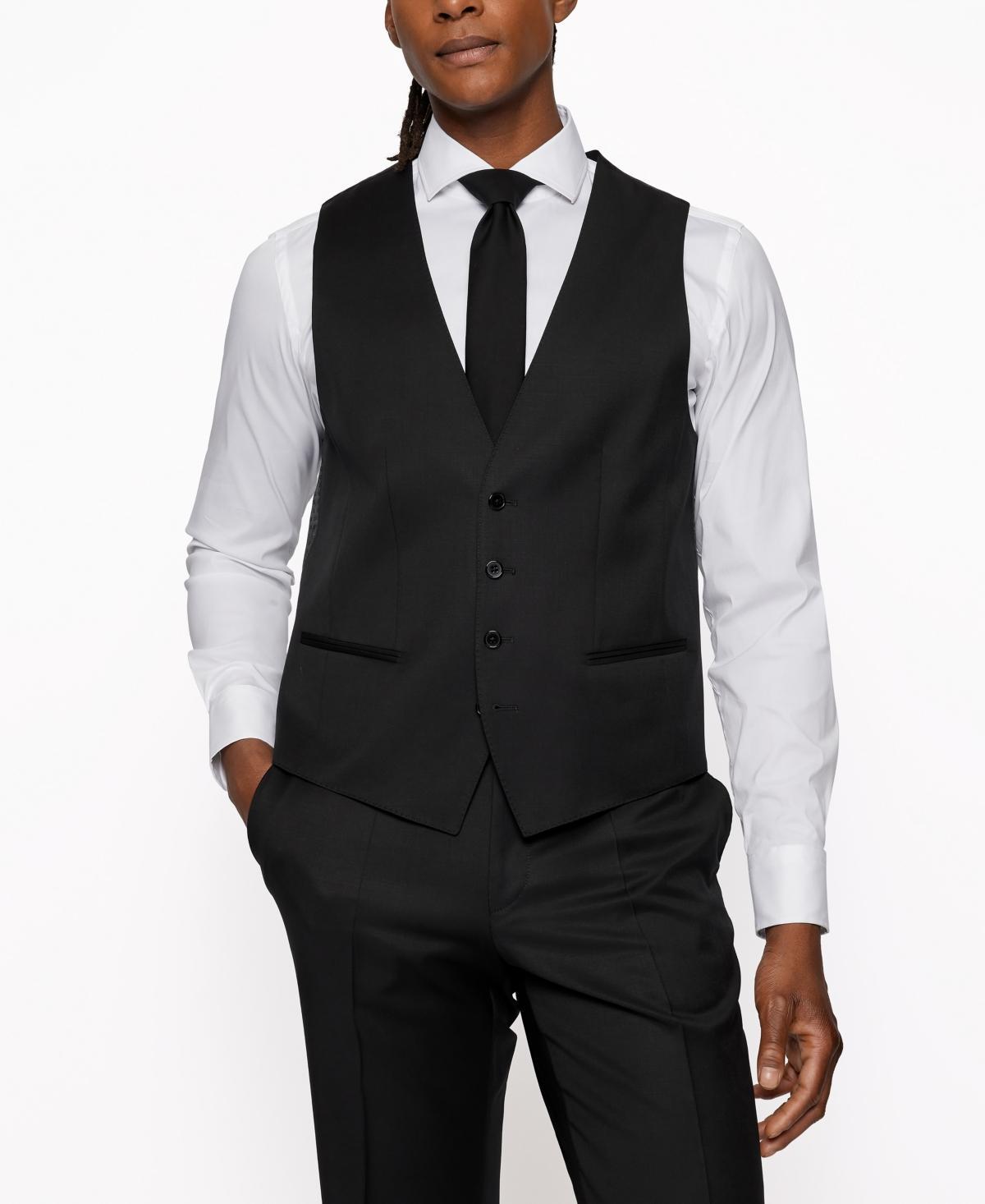 Mens Single Breasted Waistcoat in Virgin-Wool Serge Product Image