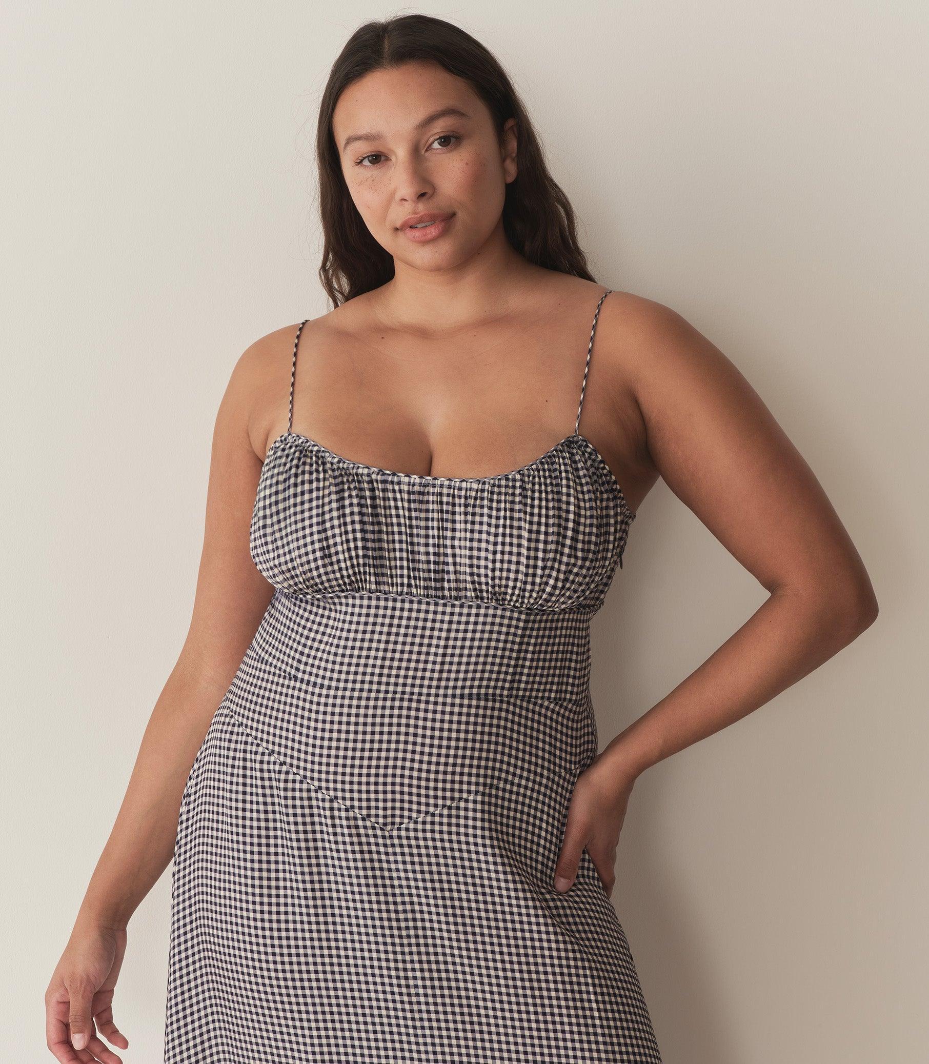 ROSARIA DRESS -- SANTA MARINA GINGHAM Product Image