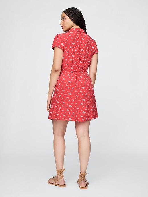 Crepe Floral Mini Dress Product Image