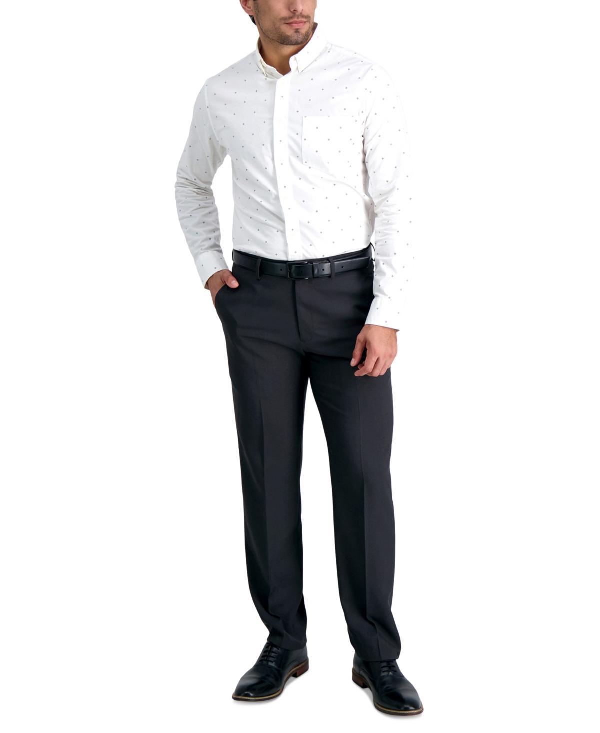 Mens Haggar Premium Comfort Straight-Fit Flat-Front Dress Pants Product Image