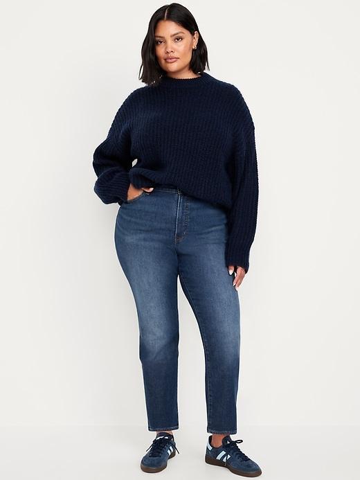 High-Waisted Built-In Warm OG Straight Ankle Jeans Product Image