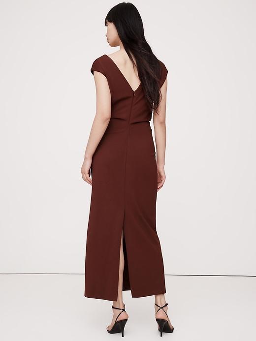 Lightweight Ponte Bias-Cut Maxi Dress Product Image