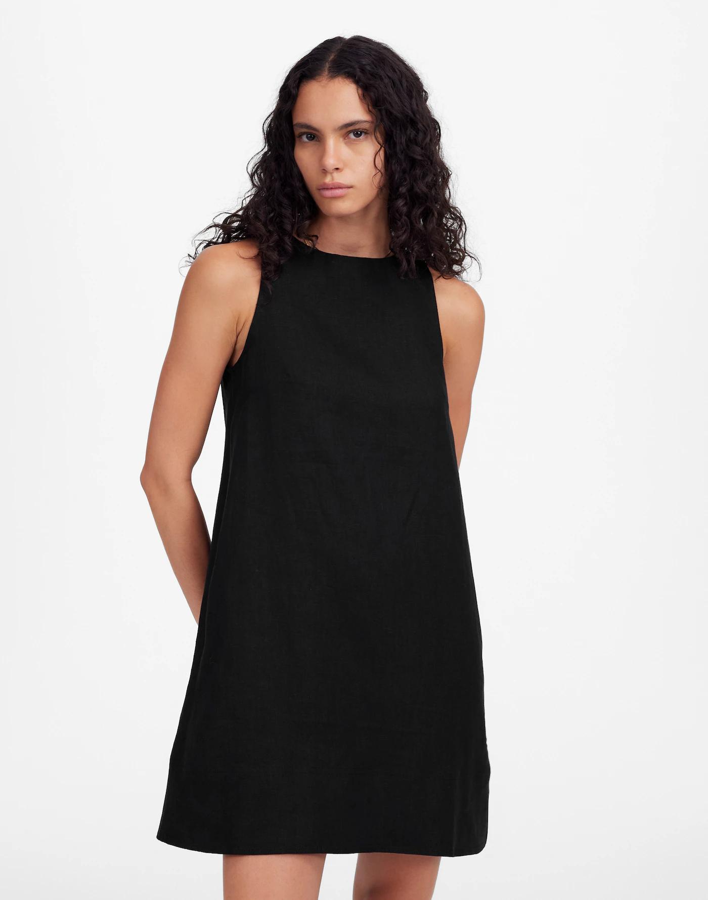 Mini Shift Dress in Linen Product Image