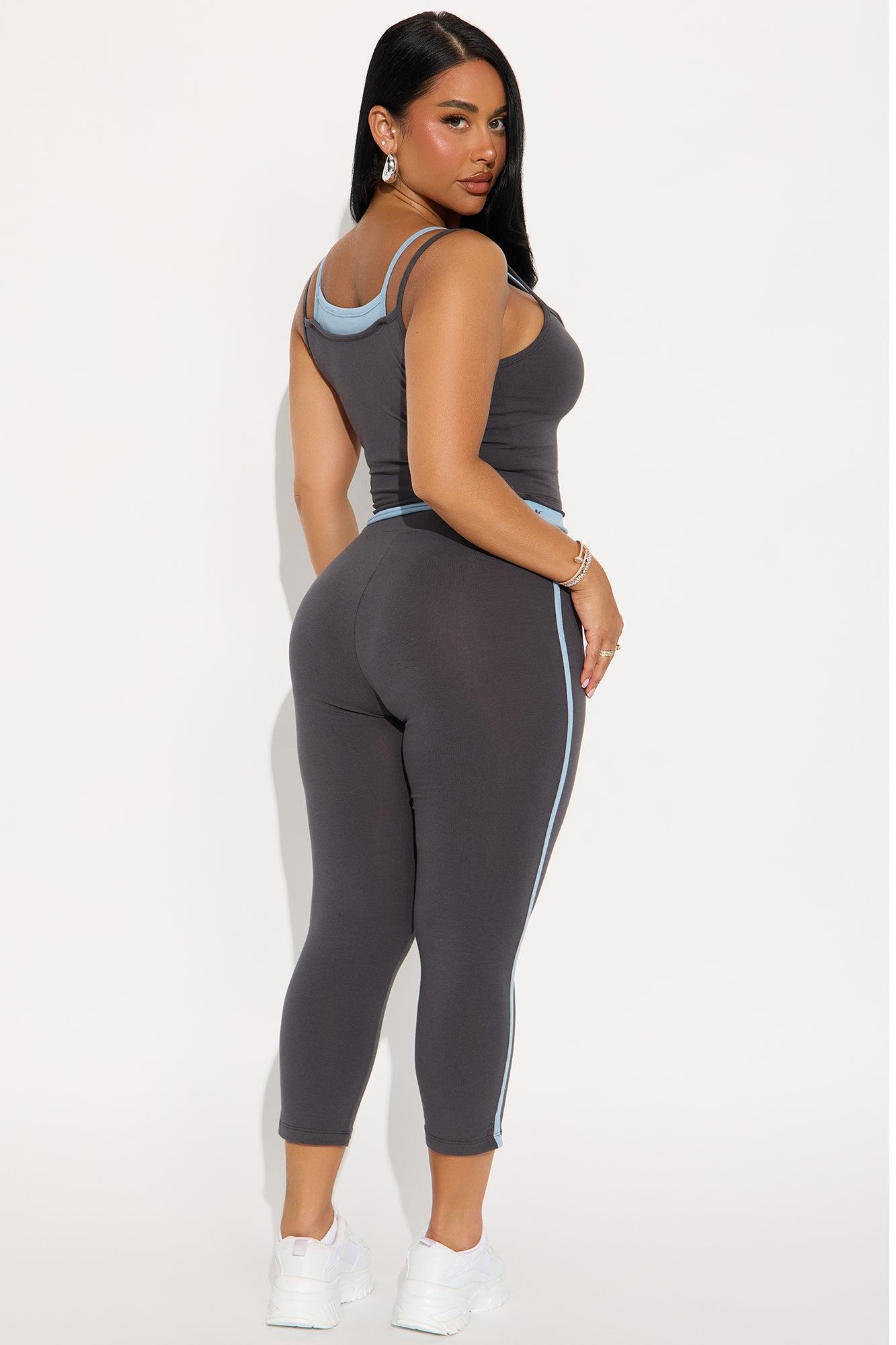 Double Up Capri Set - Charcoal Product Image