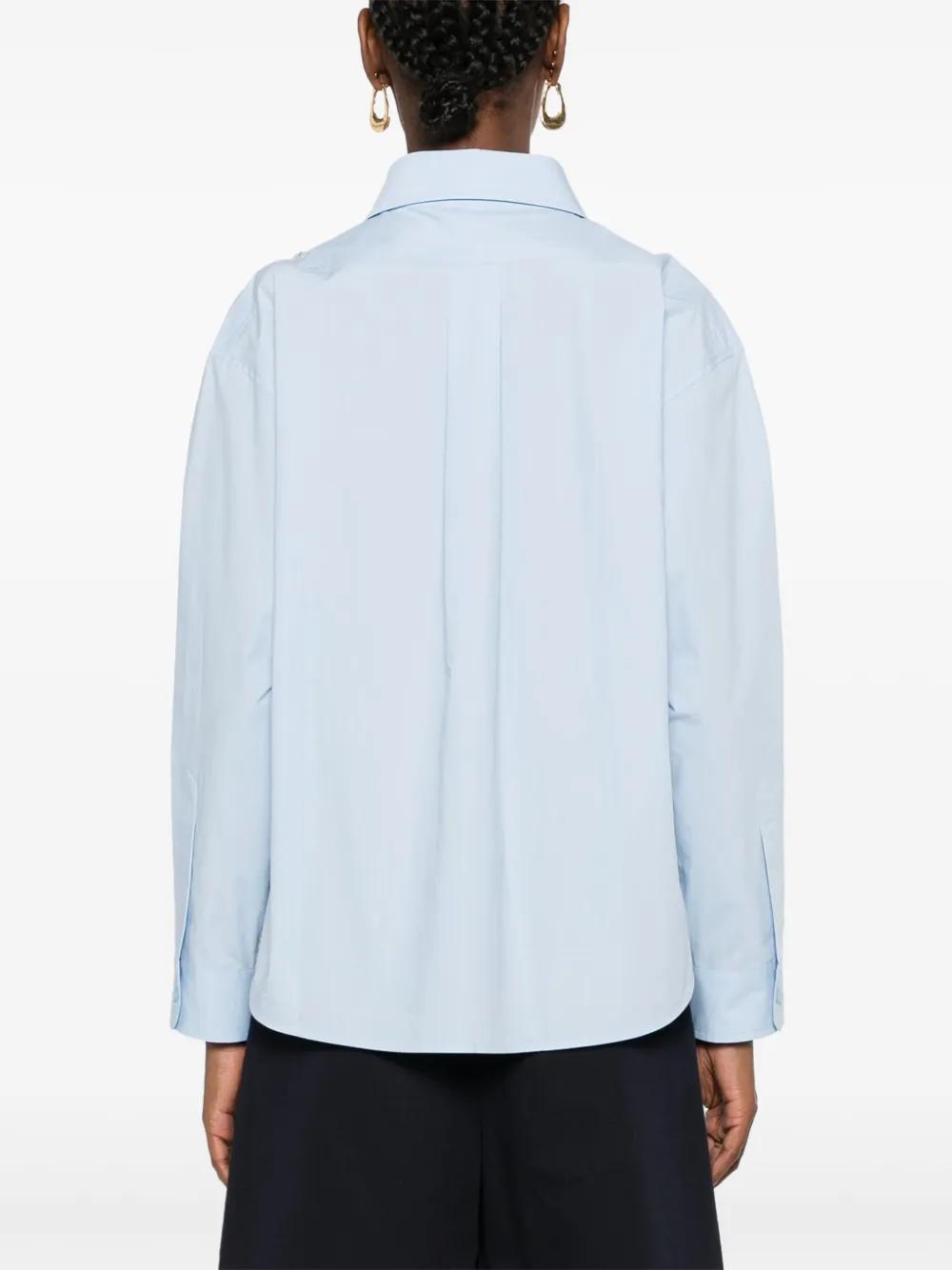 rhinestone-trim cotton shirt  Product Image