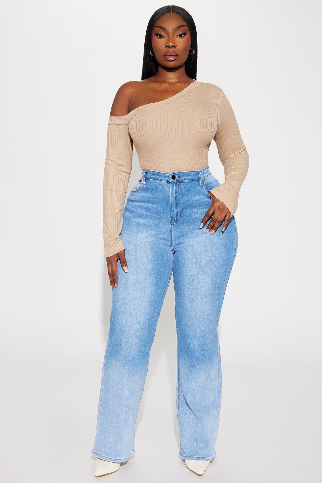 New Heights Stretch Straight Leg Jeans - Medium Wash Product Image