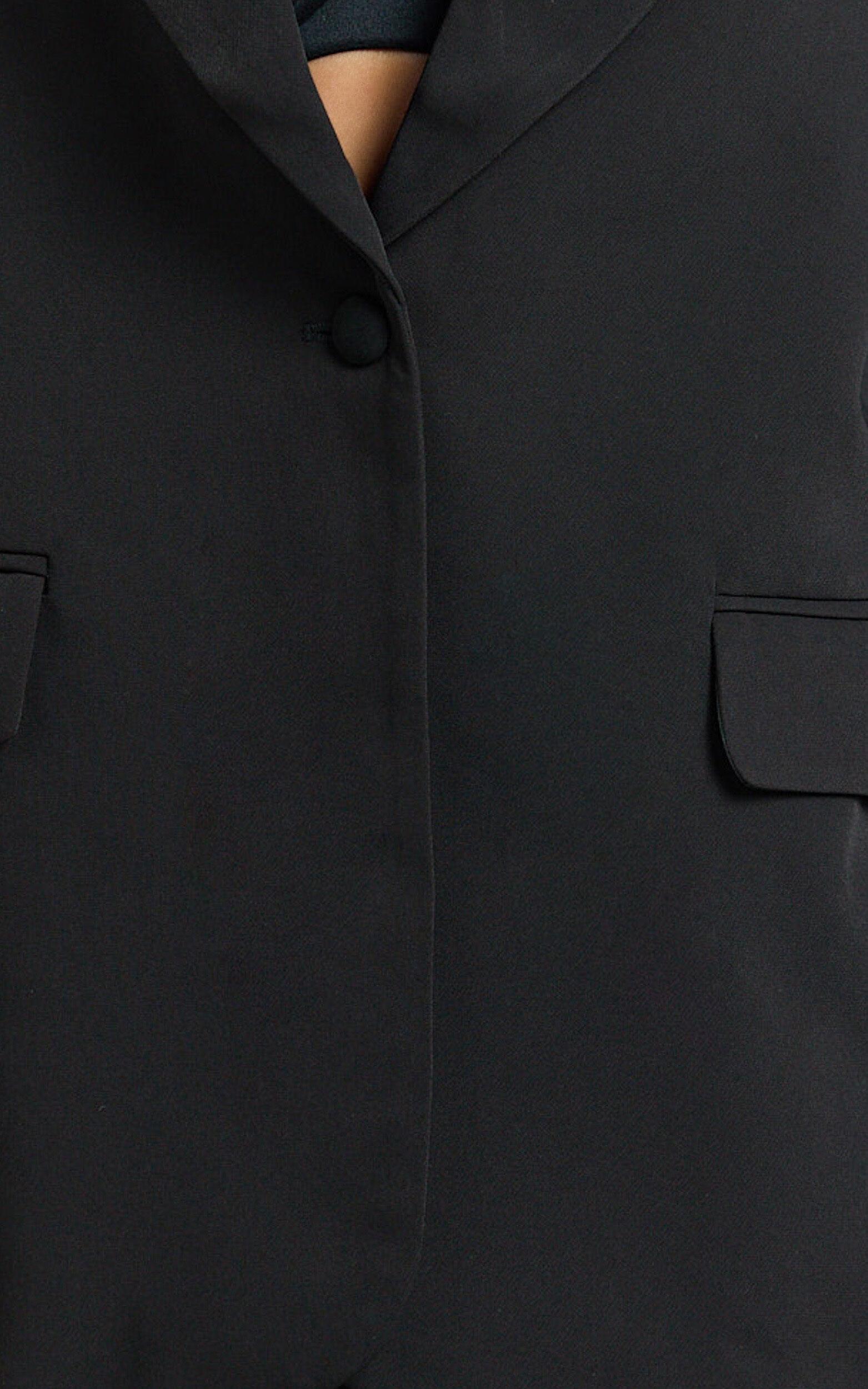 Selena Blazer - Boxy Single Breasted Blazer in Black Product Image