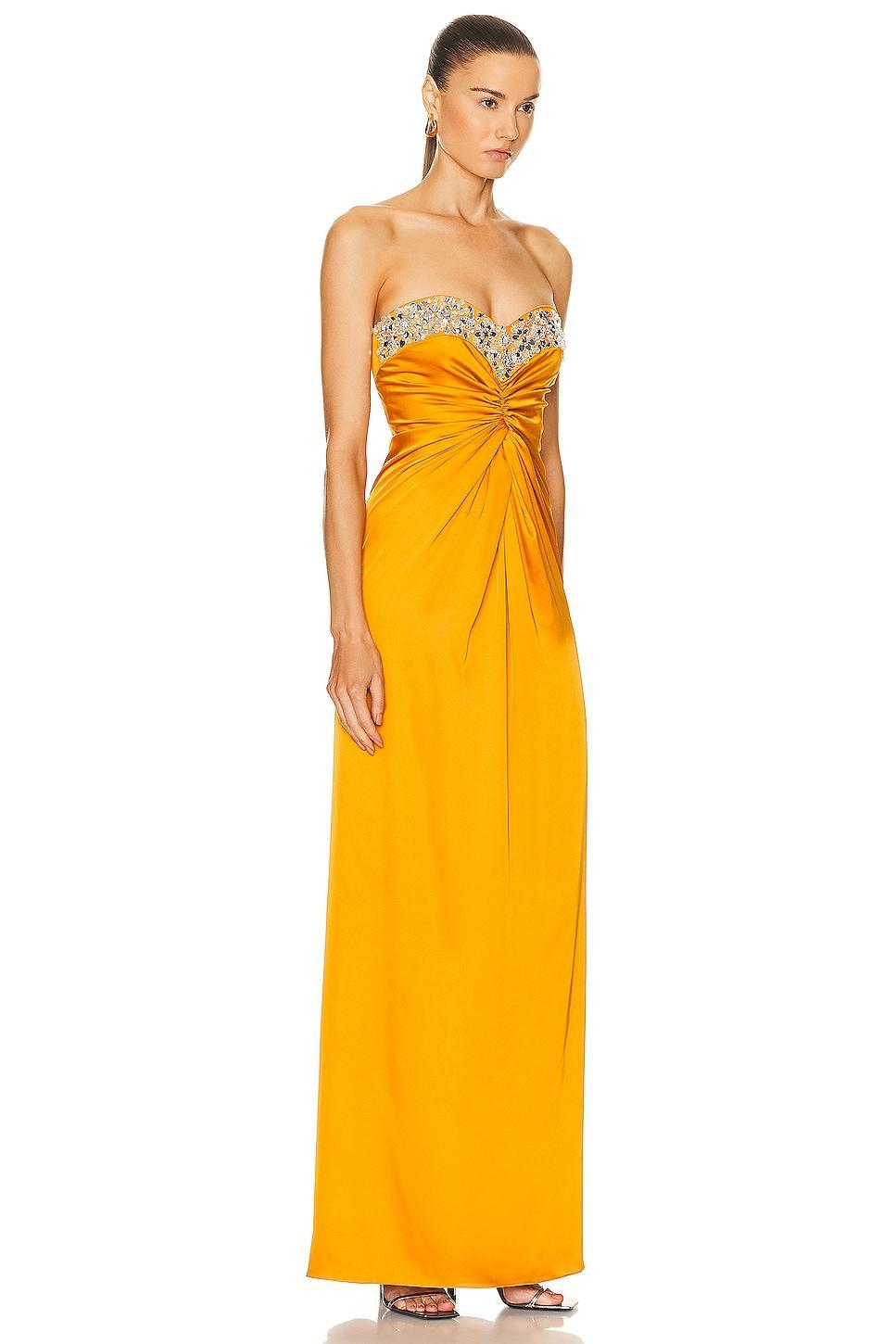 Hand-beaded Strapless Gown PatBO Product Image