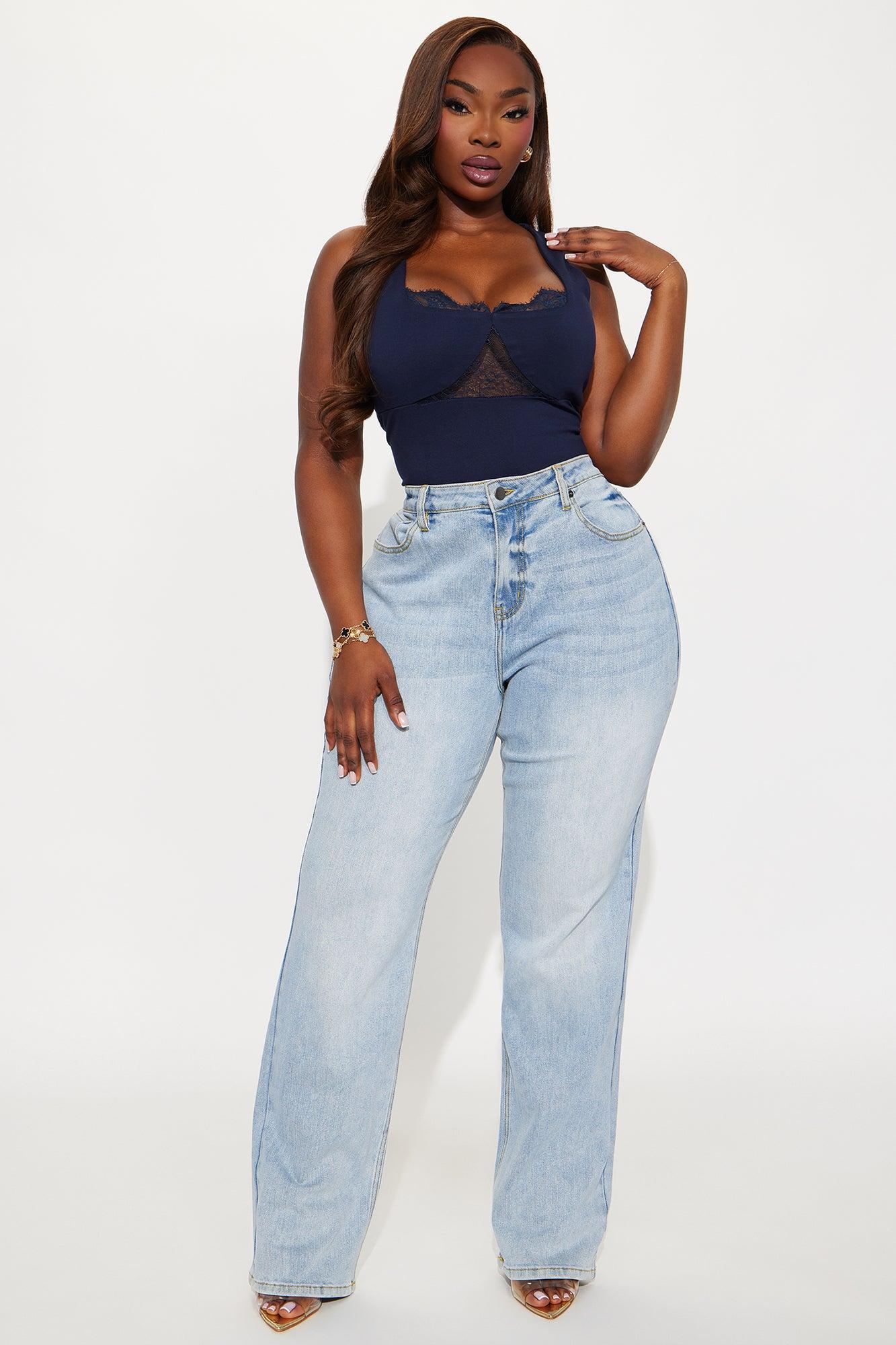 Tall Be Authentic Slouchy Stretch Straight Leg Jeans - Vintage Wash Product Image