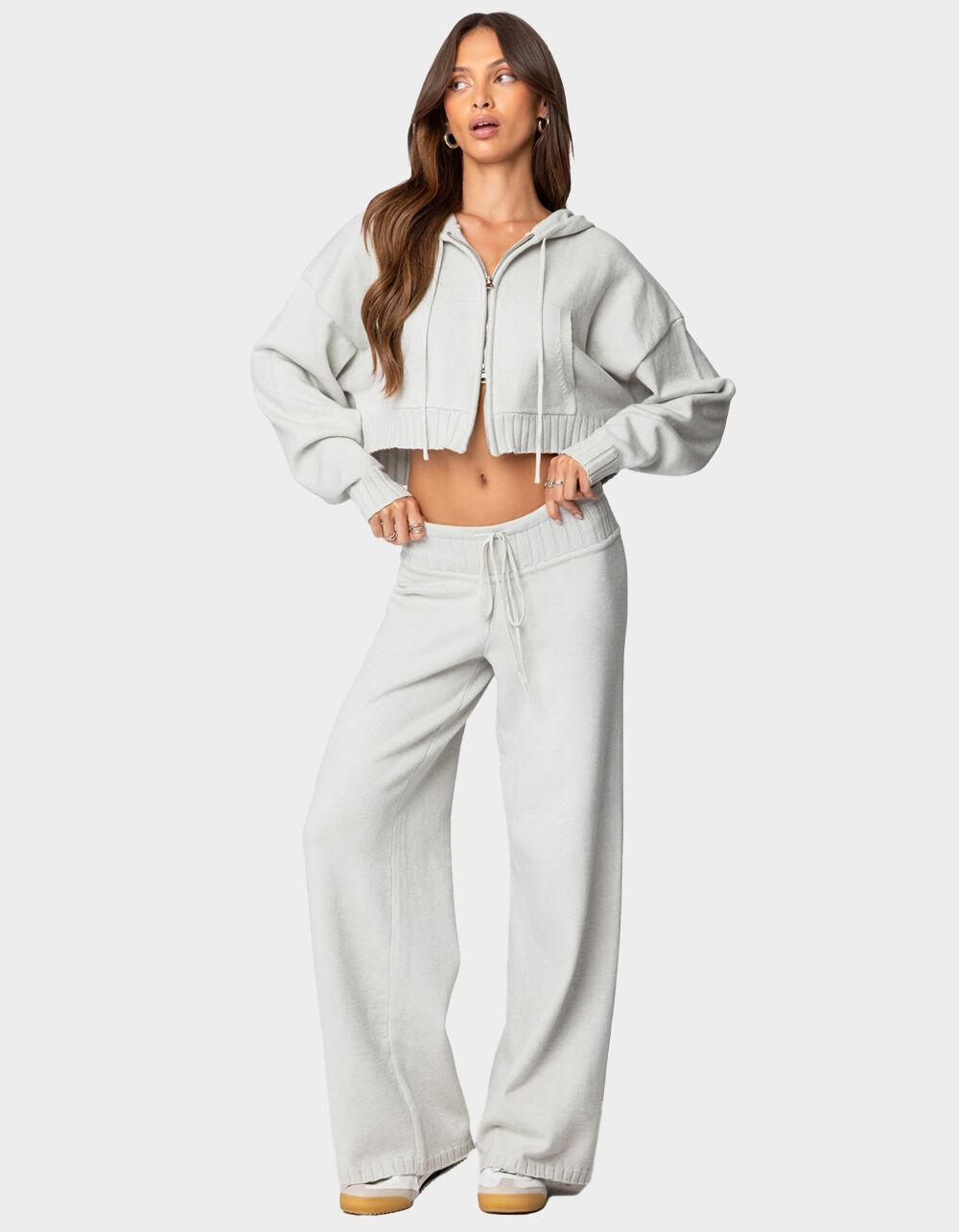 EDIKTED Russell Straight Leg Knit Pants Product Image