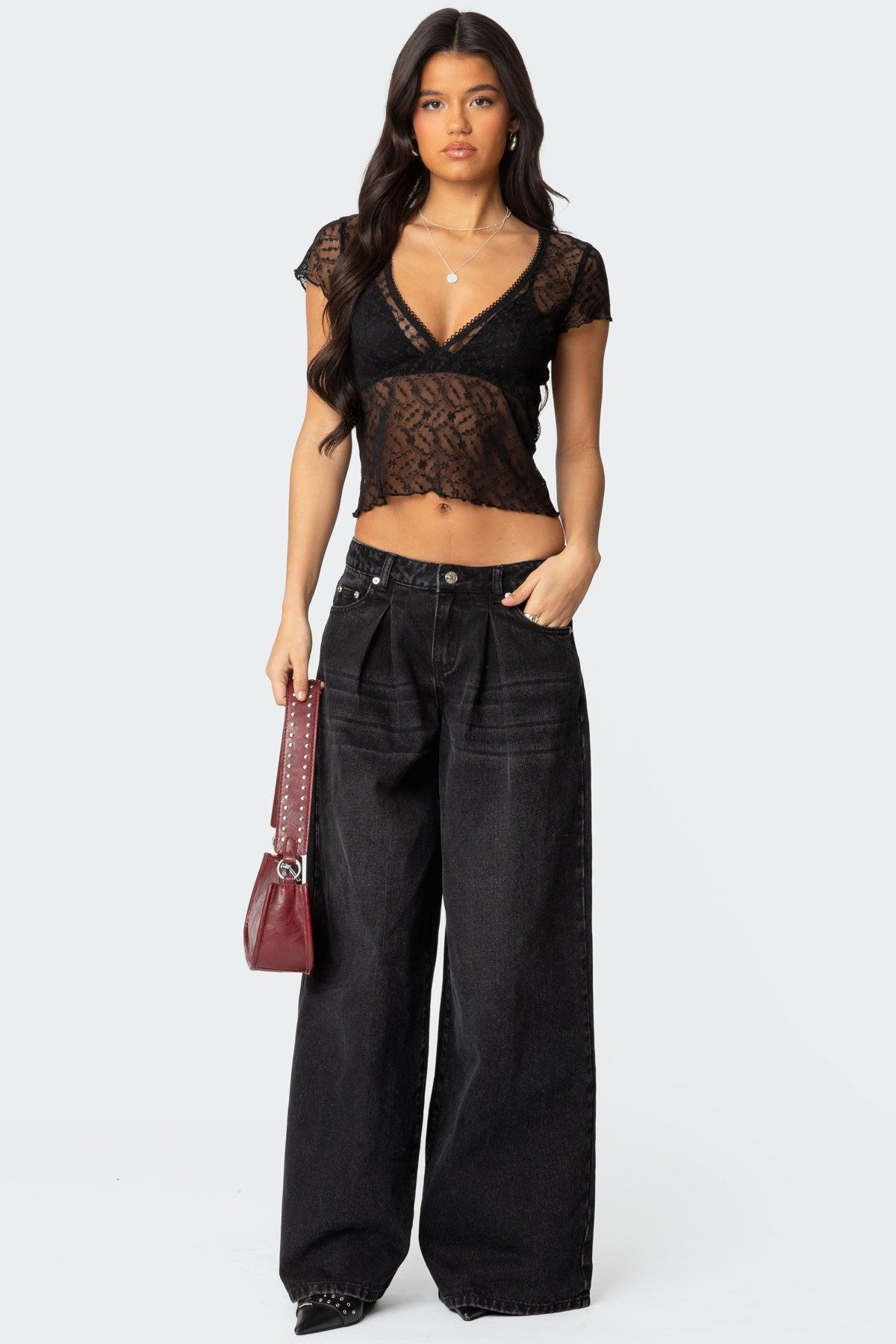 Julie Sheer Lace Top Product Image