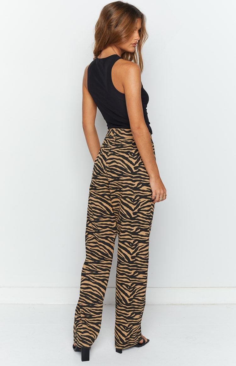 Kennedi Brown Print Pants Product Image