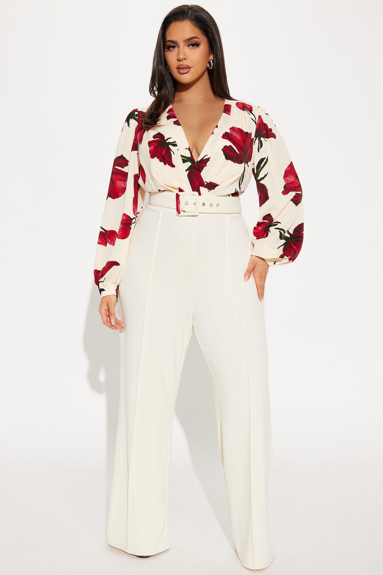Wish You Well Jumpsuit - Cream/combo Product Image