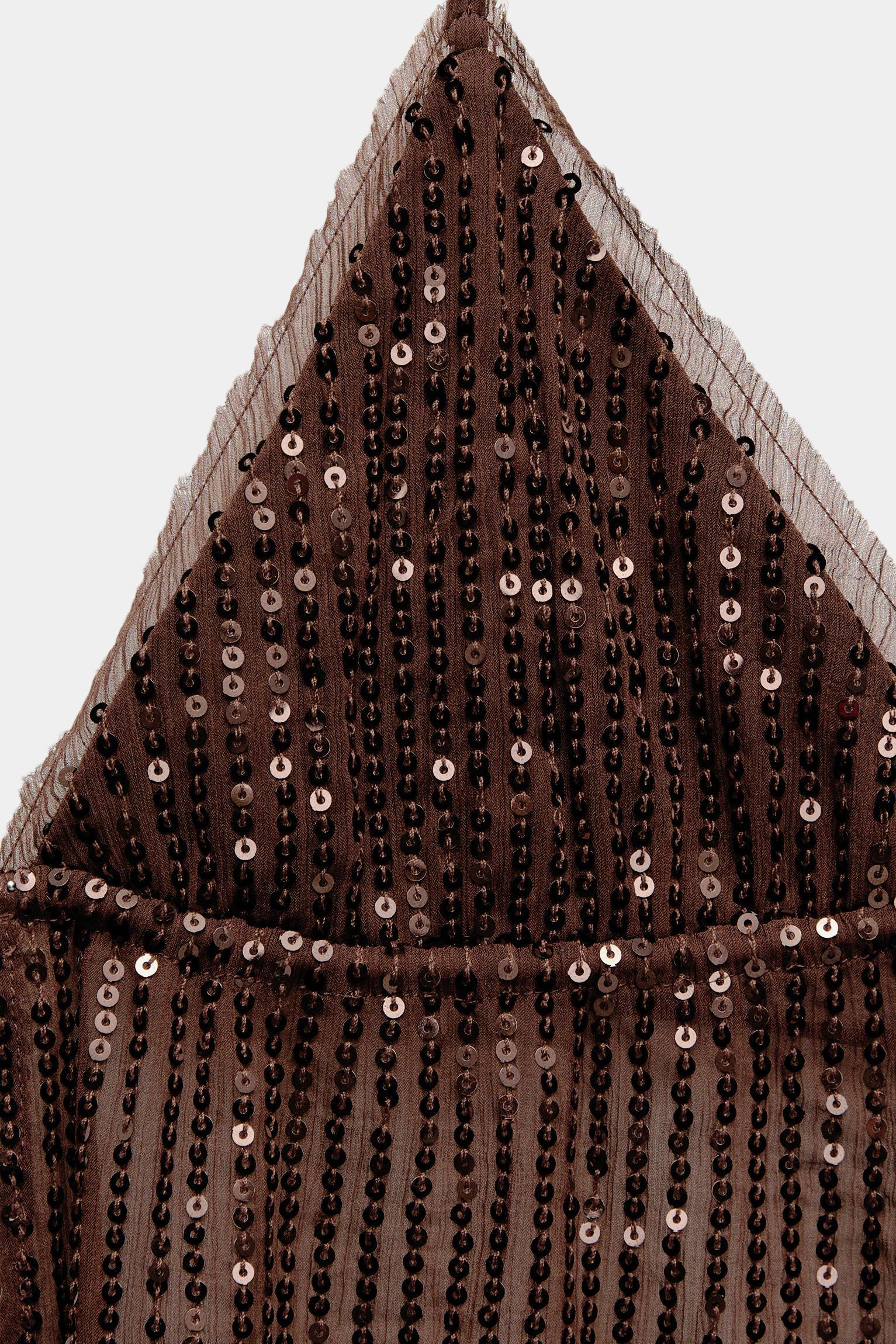Sequined halter neck top Product Image