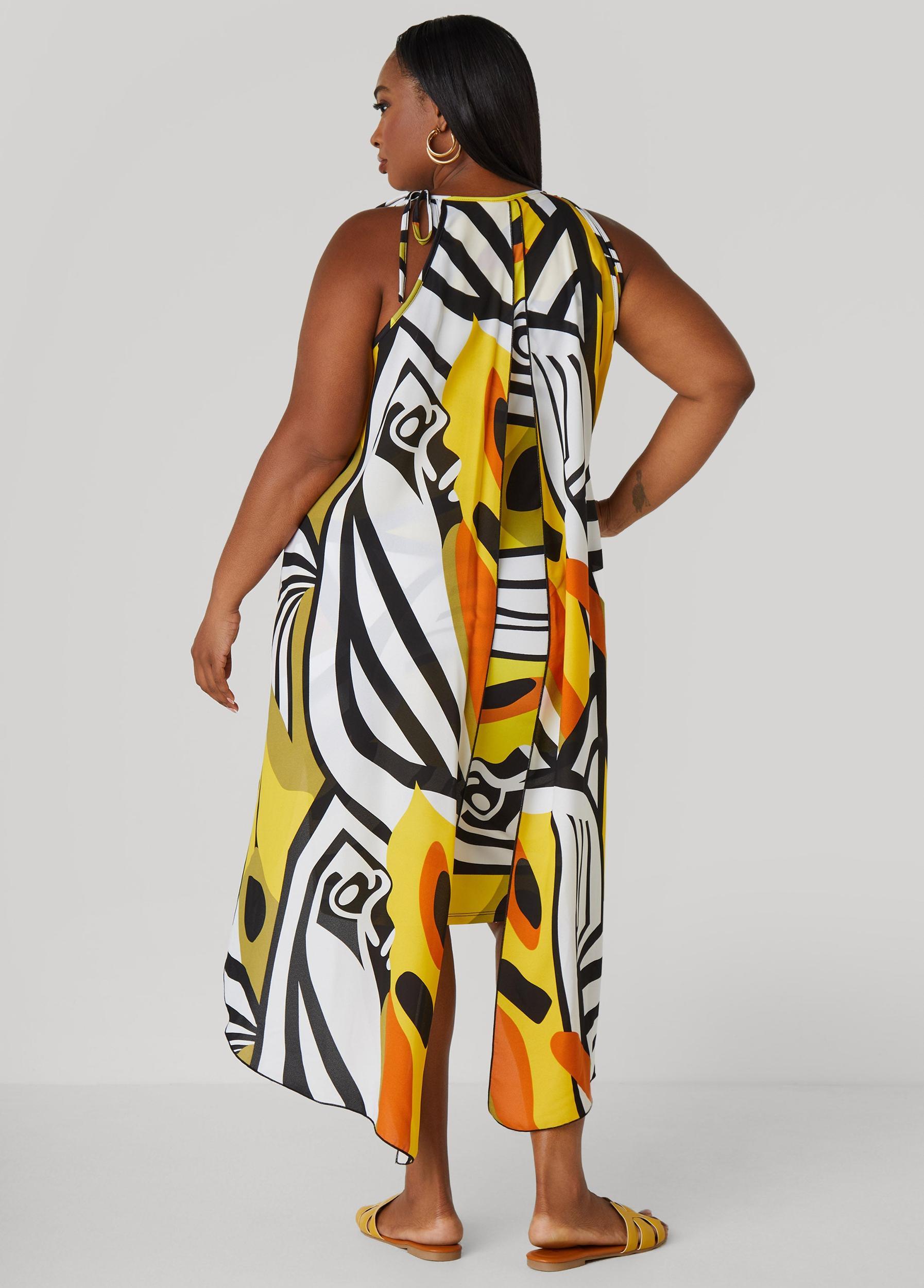 Layered Geo Print Dress Product Image