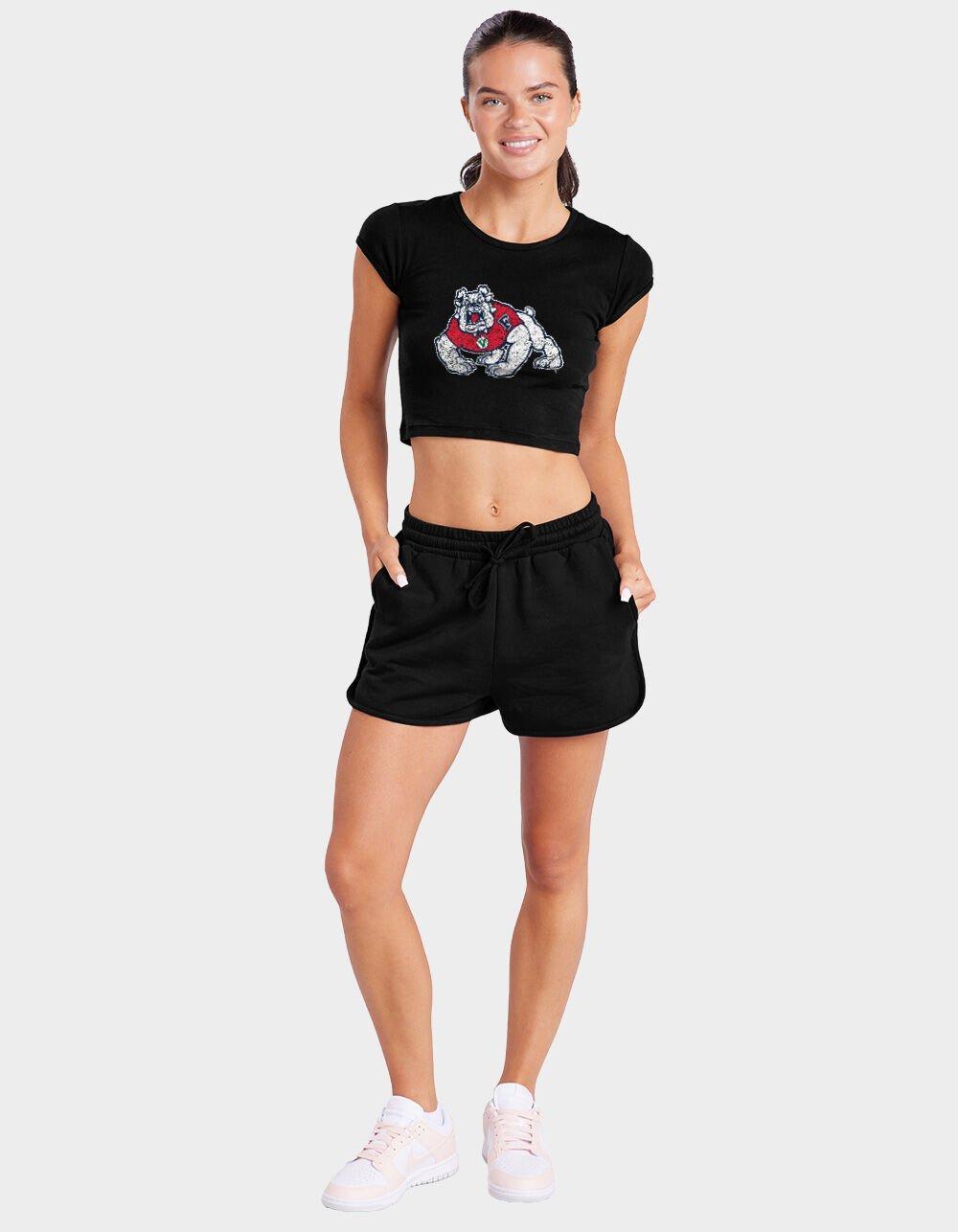 MICHIGAN STATE UNIVERSITY Distressed Primary Logo Womens Baby Rib Tee Product Image