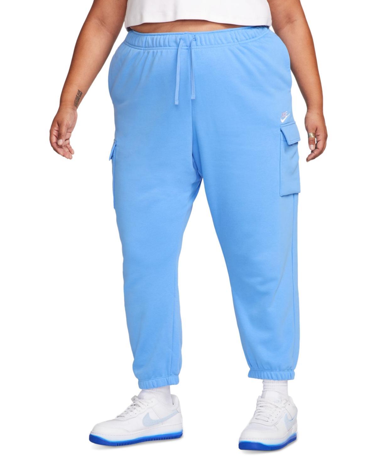 Plus Size Nike Sportswear Club Fleece Cargo Pants, Womens Gray Grey Product Image