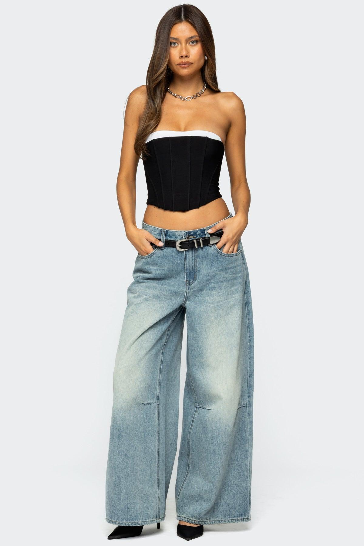 Ryla Contrast Layered Mesh Corset Product Image